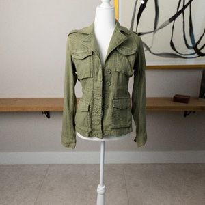Tommy Hilfiger Jacket Women's Small Green Army Military Style. Never Used